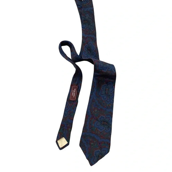 Fumagalli’s Pure Silk Blue Men’s 100% Silk Tie - Picture 2 of 5